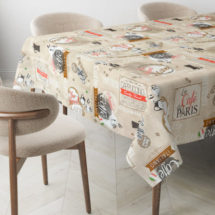 Collection image for: Wachstuch Tischdecke - KAFFEE & KÜCHE & ESSEN