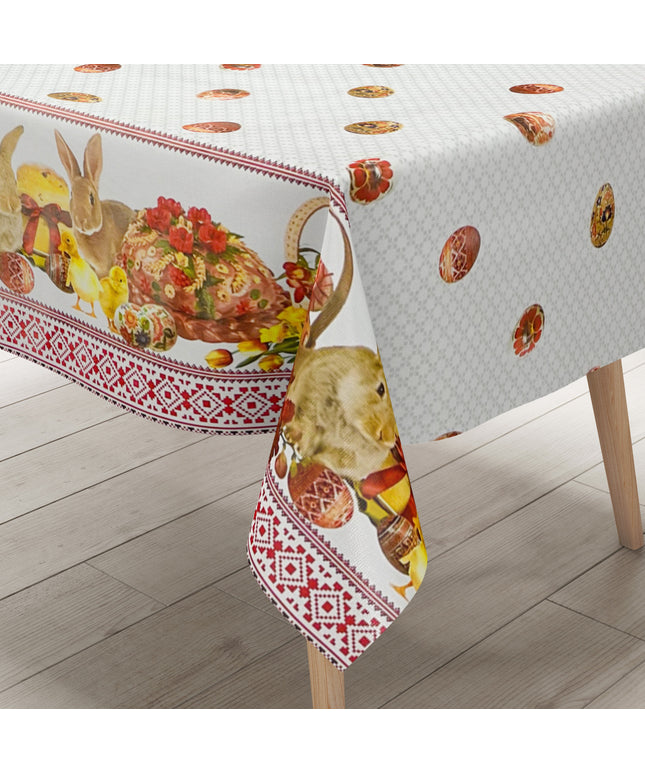 Wachstuchtischdecke Bordürenmuster Ostern