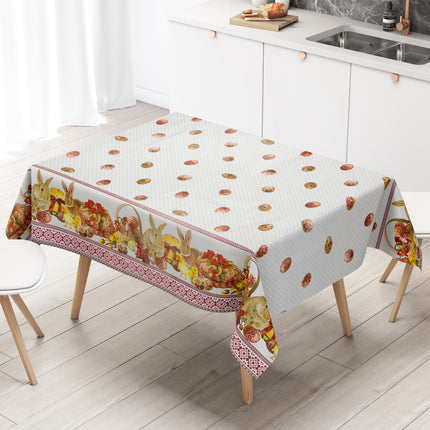 Wachstuchtischdecke Bordürenmuster Ostern