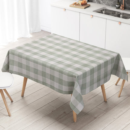 Wachstuch Tischdecke kariert grün