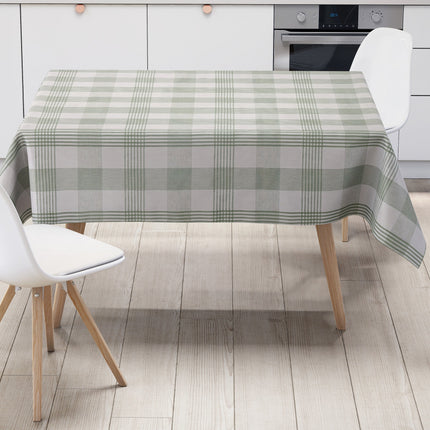 Wachstuch Tischdecke kariert grün