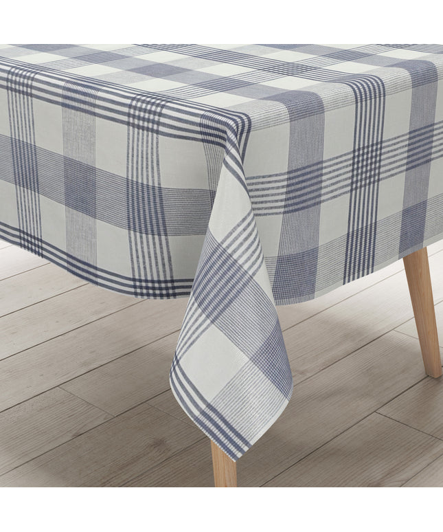 Wachstuch Tischdecke kariert blau