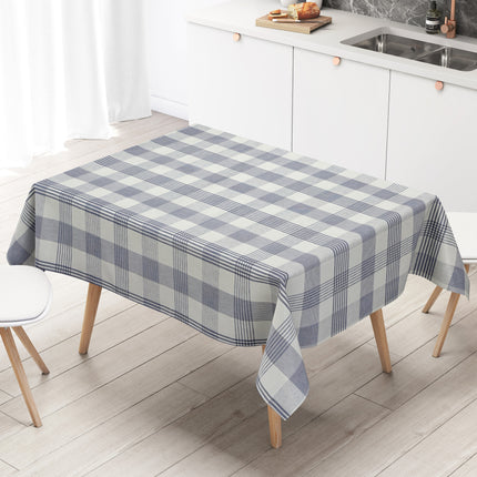Wachstuch Tischdecke kariert blau