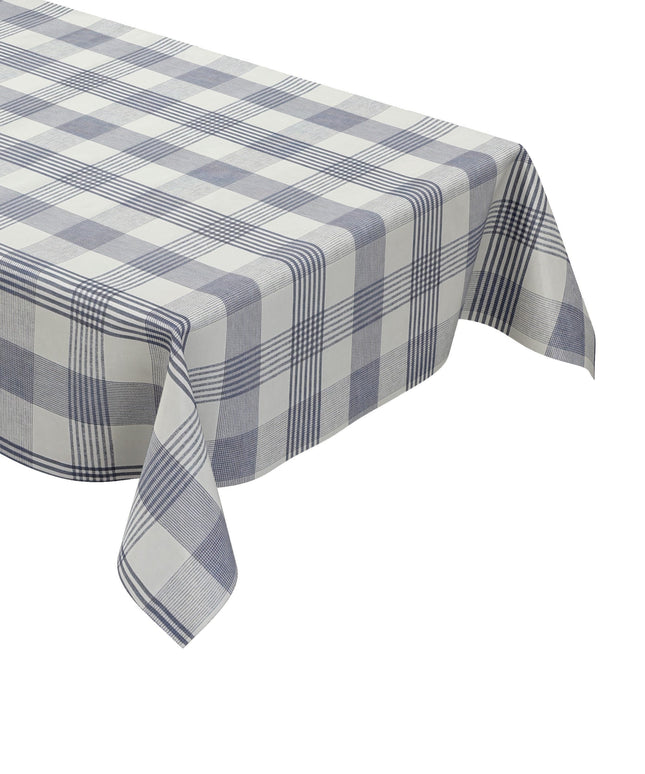 Wachstuch Tischdecke kariert blau