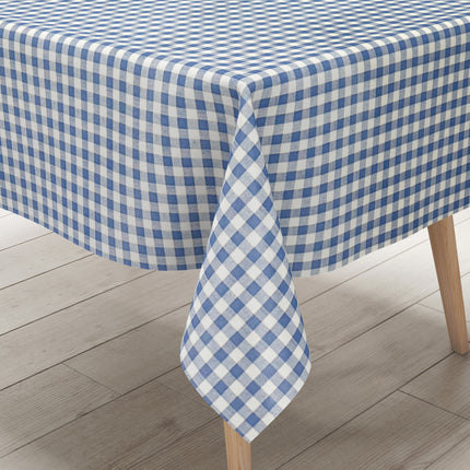 Wachstuch Tischdecke kariert hellblau