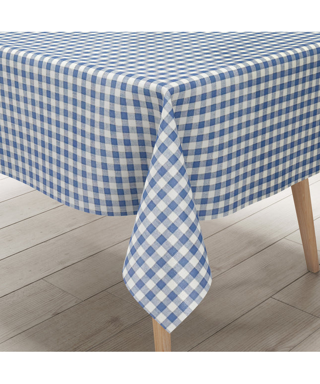 Wachstuch Tischdecke kariert hellblau