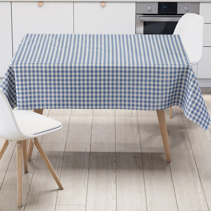 Wachstuch Tischdecke kariert hellblau
