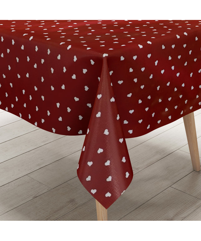 Wachstuch Tischdecke HErzen Love