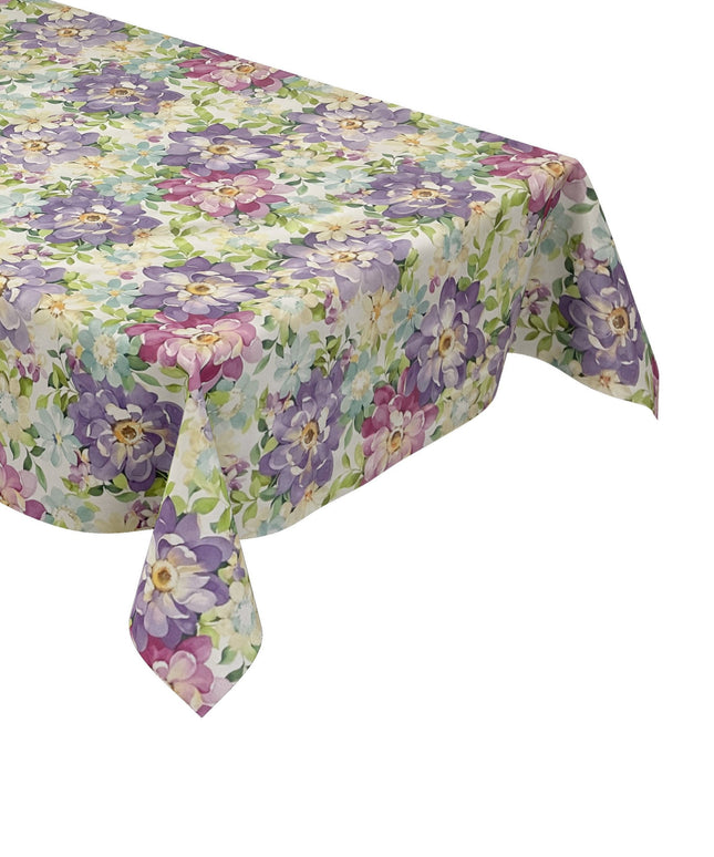 Wachstuch Tischdecke 01132-01 bunte Blüten Blumen floral eckig rund oval