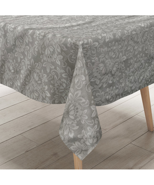 Wachstuch Tischdecke Strick Blumenmuster