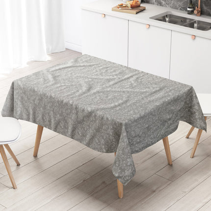 Wachstuch Tischdecke Strick Blumenmuster