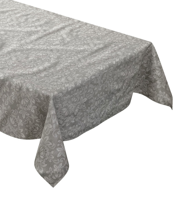 Wachstuch Tischdecke Strick Blumenmuster