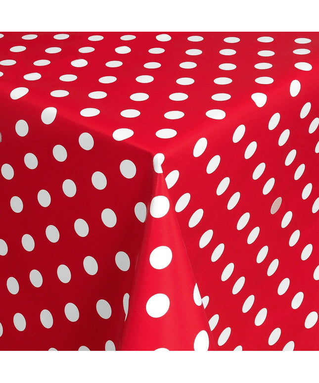 Wachstuch Rollenware Meterware rot Punkte Polda Dots