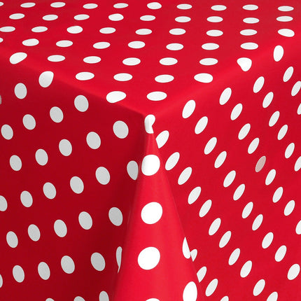 Wachstuchrolle Meterware Rollenware 01150-01 weiße Punkte auf rot