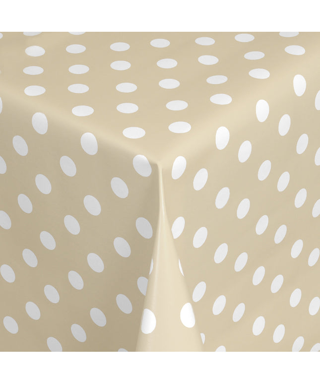 Wachstuchrolle Meterware Punkte beige
