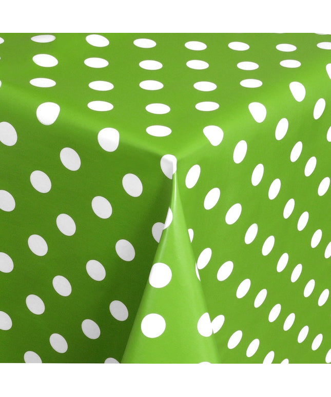 Wachstuch Rollenware Meterware Wachstuchrolle Punkte Polka Dots grün