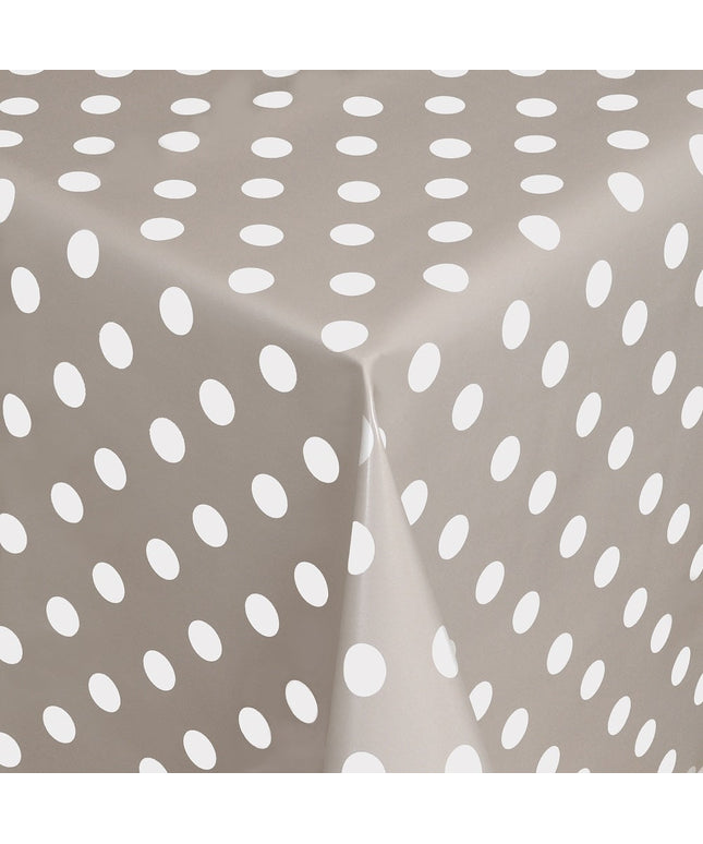 Wachstuchrolle Wachstuctischdecke hellgrau Punkte Polka Dots