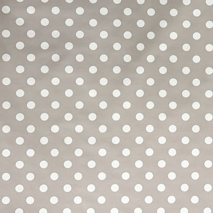 Wachstuch Tischdecke 01150-07 weiße Punkte auf hellgrau Polka Dots eckig rund oval