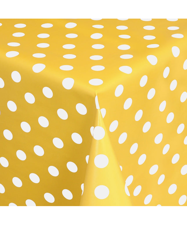 Wachstuch Rollenware Meterware Wachstuchrolle Punkte Polka Dots gelb