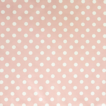 Wachstuch Tischdecke 01150-11 weiße Punkte auf rosa Polka Dots eckig rund oval