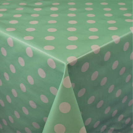 Wachstuch Rollenware Meterware Wachstuchrolle Punkte Polka Dots mintgrün