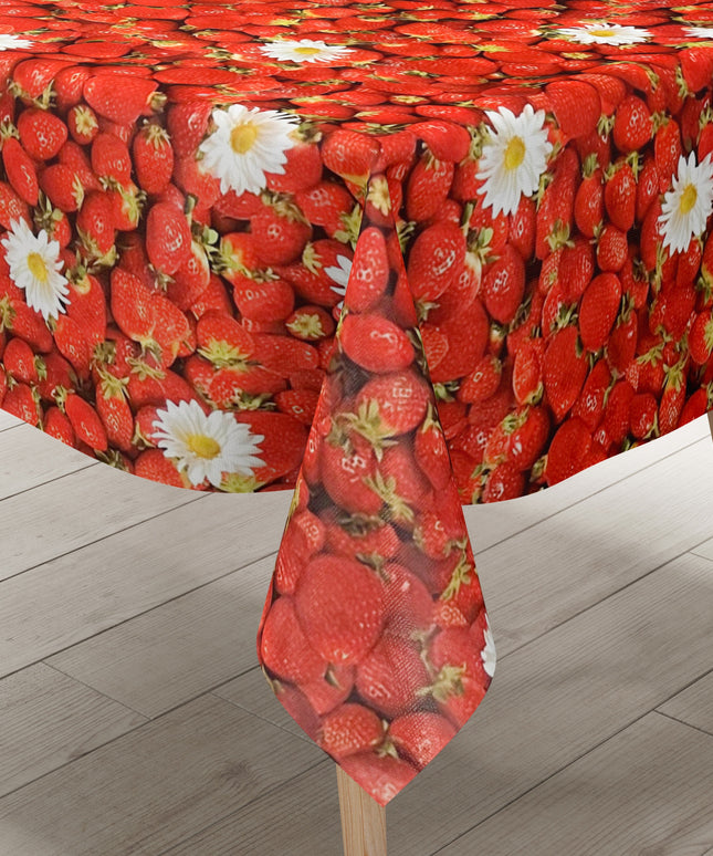 Wachstuch Tischdecke Erdbeeren Küche
