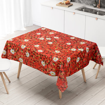Wachstuch Tischdecke Erdbeeren Küche