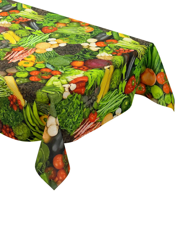 abwaschbare Wachstuch Tischdecke Gemüse Salat Paprika Gurke PVC-Tischdecke Kevkus wachstuchshop24.de