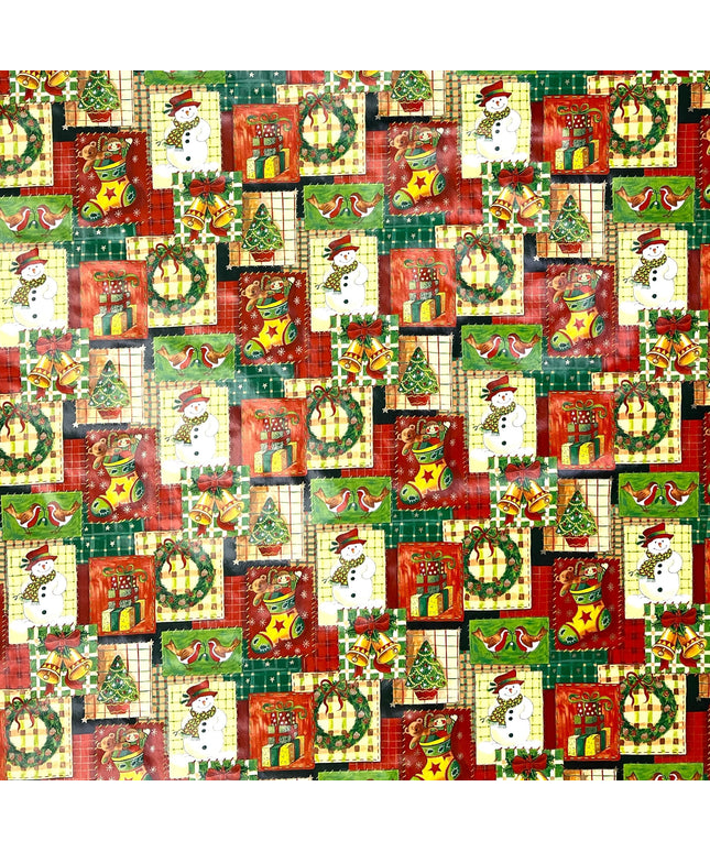 Wachstuch Rolle Weihnachten 01186-00 Nikolaus Stiefel Geschenke Rollenware