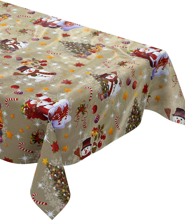 Wacjstuch Tischdecke Schneemann Weihnachtsmann eckig rund oval kevkus kaufen