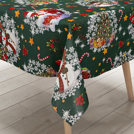 Wachstuch Tischdecke Weihnachten grün