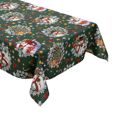 Wachstuch Tischdecke Weihnachten grün