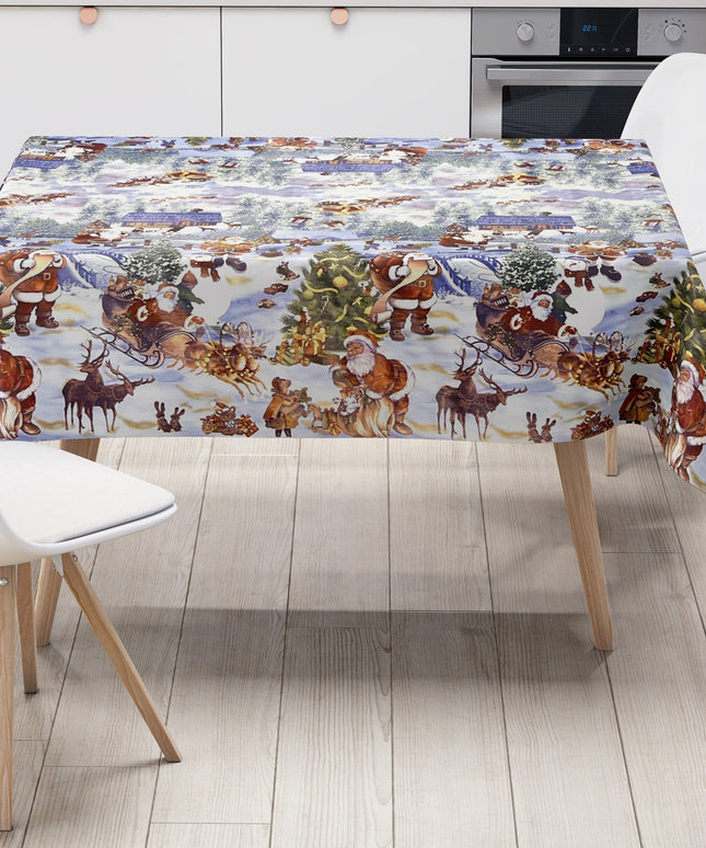 Wachstuch Rolle Weihnachten 01228-00 Winter Wonderland Bordürenmuster Rollenware