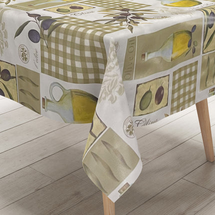 Wachstuch Tischdecke Oliven mediterran