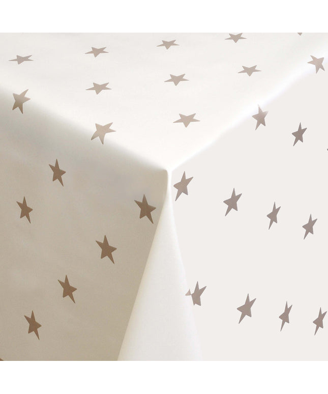 Wachstuch Rolle Weihnachten 01280-06 Sterne gold auf creme Rollenware