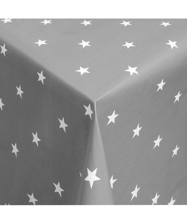 Wachstuch Tischdecke Weihnachten Sterne grau