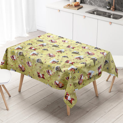Wachstuch Rolle Weihnachten 01334-01 Weihnachtsmann gold Rollenware