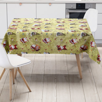 Wachstuch Rolle Weihnachten 01334-01 Weihnachtsmann gold Rollenware