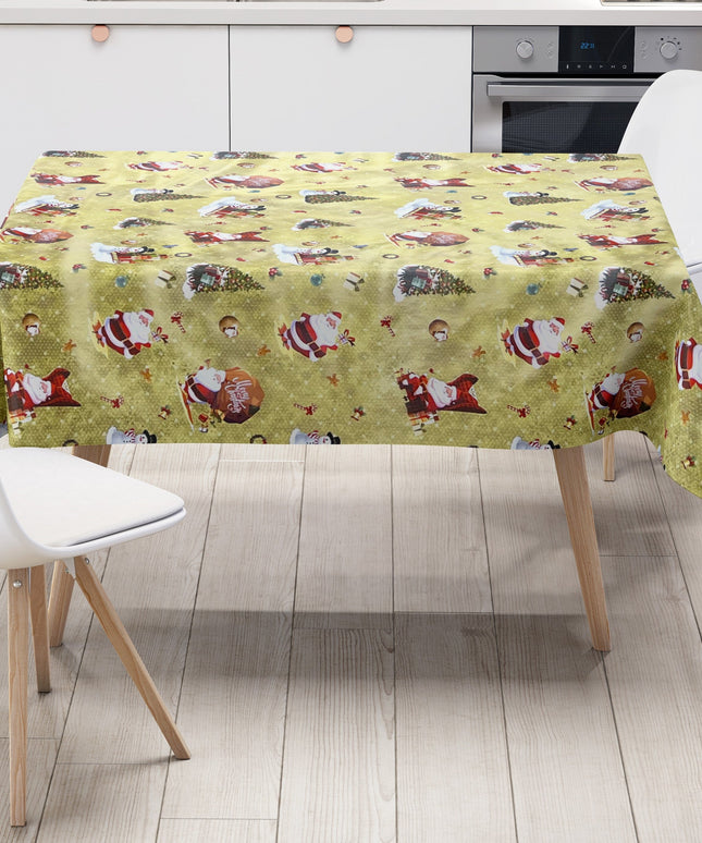 Wachstuch Rolle Weihnachten 01334-01 Weihnachtsmann gold Rollenware