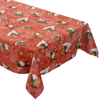 Wachstuch Rolle Weihnachten 01334-02 Weihnachtsmann rot Rollenware