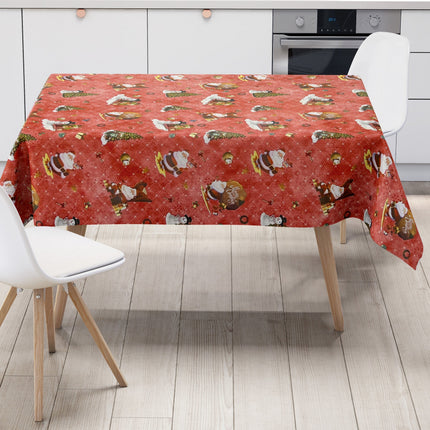 Wachstuch Rolle Weihnachten 01334-02 Weihnachtsmann rot Rollenware