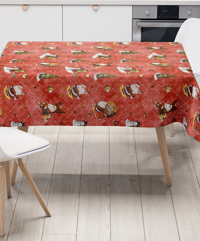 Wachstuch Rolle Weihnachten 01334-02 Weihnachtsmann rot Rollenware
