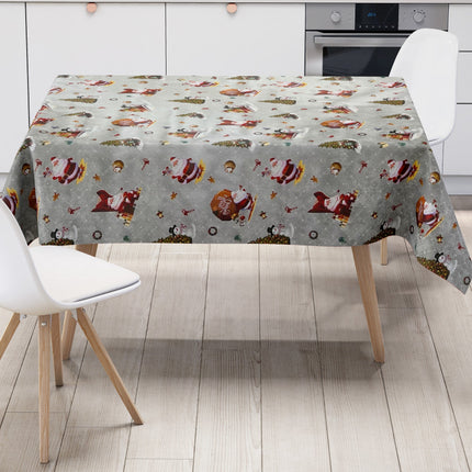 Wachstuch Rolle Weihnachten 01334-04 Weihnachtsmann silber Rollenware