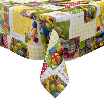 Wachstuch Tischdecke Meterware 01360-00 Ostern Osterei Küken eckig rund oval