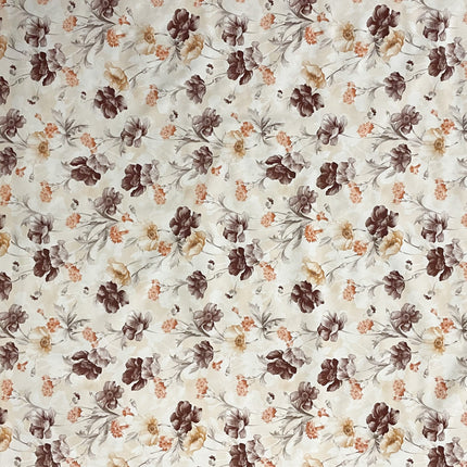 Wachstuch Tischdecke beige Mohn