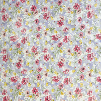 Wachstuch Tischdecke Mohnblumen lila Flieder