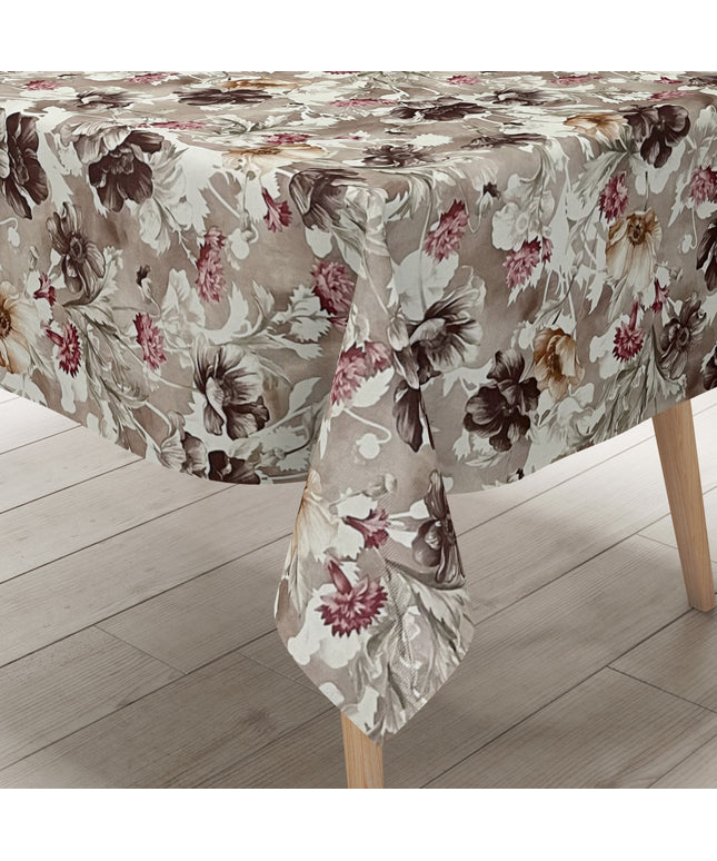 Wachstuch Tischdecke Mohnblumen altrosa
