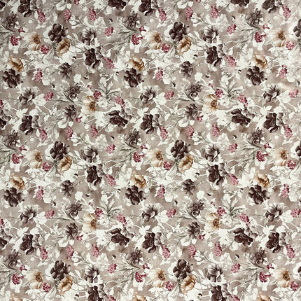 Wachstuch Tischdecke Mohnblumen altrosa