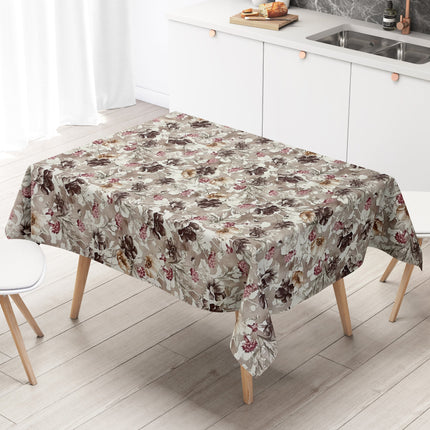 Wachstuch Tischdecke Mohnblumen altrosa
