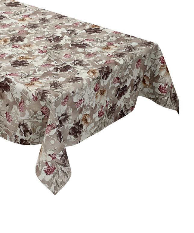 Wachstuch Tischdecke Mohnblumen altrosa